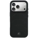 Mercedes Leather Mesh with Bow Line MagSafe Apple iPhone 17 Pro black