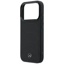 Mercedes Leather Mesh with Bow Line MagSafe Apple iPhone 17 Pro Max black