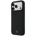 Mercedes Leather with Crossed Lines MagSafe Apple iPhone 17 Pro black