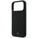 Mercedes Leather with Crossed Lines MagSafe Apple iPhone 17 Pro black