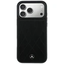 Mercedes Leather with Crossed Lines MagSafe Apple iPhone 17 Pro Max black