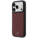 Mercedes Leather with Crossed Lines MagSafe Apple iPhone 17 Pro Max red
