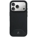 Mercedes Leather Wood Effect and Curve MagSafe Apple iPhone 17 Pro black