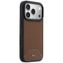 Mercedes Leather Wood Effect and Curve MagSafe Apple iPhone 17 Pro Max camel