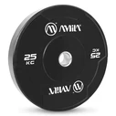 Δίσκος Amila Black W Bumper Slim 50mm 25Kg