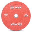 Δίσκος Color Bumper Plate Slim 25 kg – Κόκκινο - AMILA