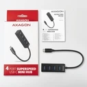 USB Hub Axagon Mini Hue-M1c 4x Usb3.2 Gen 1, Metal, 20cm Usb-C 
