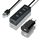 USB Hub Axagon Charging Hue-S2bp 4x Usb 3.2 Gen 1, 1.2m , Micro usb Charging, Incl. Ac 