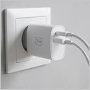 3MK FlowPower USB-A + USB-C 30W PD 3.0 QC4+ Wall Charger White