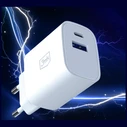 3MK FlowPower USB-A + USB-C 30W PD 3.0 QC4+ Wall Charger White