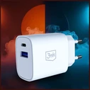 3MK FlowPower USB-A + USB-C 30W PD 3.0 QC4+ Wall Charger White