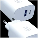 3MK FlowPower USB-A + USB-C 30W PD 3.0 QC4+ Wall Charger White