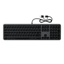 Satechi Slim LX3 Wired USB-A Keyboard with Numeric Layout, USB-C, and Mac/Windows Mode Switch (space black)