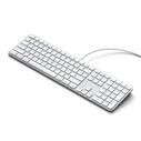 Satechi Slim LX3 Wired USB-A Keyboard with Numeric Layout, USB-C, and Mac/Windows Mode Switch (silver)