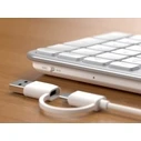 Satechi Slim LX3 Wired USB-A Keyboard with Numeric Layout, USB-C, and Mac/Windows Mode Switch (silver)