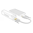 Αντάπτορας USB Delock σε Type-C 85355, 3A, 22AWG, 0.15m, λευκό