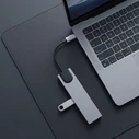 Tech-Protect HB09 Hub Adapter 8in1 USB-C / 2xUSB-A 3.0, USB-C 3.0, USB-C PD 100W, HDMI 4K 60Hz, SD/TF, RJ45 1000Mb/s Space Grey