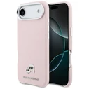 Karl Lagerfeld Karl & Choupette Head Pins Saffiano MagSafe Apple iPhone Air pink