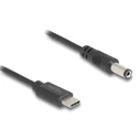 Καλώδιο USB-C Delock σε DC 5.5 X 2.1mm 85397, 1M, Μαύρο