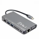 USB Hub Unitek 8-In-1 Usb-C 3.1; Pd 100w; D1019b