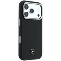 Mercedes Leather Semi Wrap Grill Pattern MagSafe Apple iPhone 17 Pro black