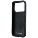 Mercedes Leather Semi Wrap Grill Pattern MagSafe Apple iPhone 17 Pro black