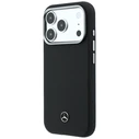 Mercedes Leather Semi Wrap Wood Effect MagSafe Apple iPhone 17 Pro Max black