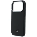 Mercedes Leather Semi Wrap Wood Effect MagSafe Apple iPhone 17 Pro Max black