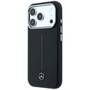 Mercedes Leather Semi Wrap Iconic Line MagSafe Apple iPhone 17 Pro black
