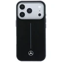 Mercedes Leather Semi Wrap Iconic Line MagSafe Apple iPhone 17 Pro black