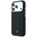 Mercedes Leather Semi Wrap Iconic Line MagSafe Apple iPhone 17 Pro Max black