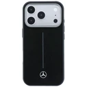 Mercedes Leather Semi Wrap Iconic Line MagSafe Apple iPhone 17 Pro Max black