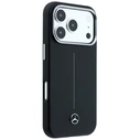 Mercedes Leather Semi Wrap Iconic Line MagSafe Apple iPhone 17 Pro Max black
