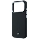 Mercedes Leather Semi Wrap Iconic Line MagSafe Apple iPhone 17 Pro Max black