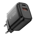 Tech-Protect NCA65W-GAN USB-A, USB-C Network Charger PD 65W / QC3.0 Black