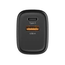 Tech-Protect NCA65W-GAN USB-A, USB-C Network Charger PD 65W / QC3.0 Black