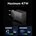Spigen EE472EU-GAN Essential 2xUSB-C Network Charger 47W Gunmetal