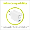 Φορτιστής Mobile Origin 40W GaN MO13 (1x USB-A + 2x USB-C)