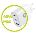 Φορτιστής Mobile Origin 40W GaN MO13 (1x USB-A + 2x USB-C)
