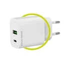 Φορτιστής Τοίχου Mobile Origin PD20W MO12 λευκό (1x USB-A + 1x USB-C)
