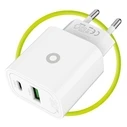 Φορτιστής Τοίχου Mobile Origin PD20W MO12 λευκό (1x USB-A + 1x USB-C)