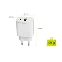Φορτιστής Τοίχου Mobile Origin PD20W MO12 λευκό (1x USB-A + 1x USB-C)