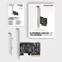 Κάρτα PCIe Axagon Pces-Sa4x4 Controller 4x Port Sata