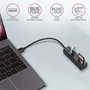 USB Hub Axagon Hma-Cr3a 3x Usb-A Sd/Microsd Metal