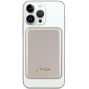 Induction Powerbank Guess GUPBM5ALGSGD 5000mAh 15W MagSafe Metal Script Logo gold