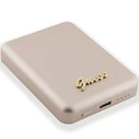 Induction Powerbank Guess GUPBM5ALGSGD 5000mAh 15W MagSafe Metal Script Logo gold
