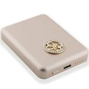 Induction Powerbank Guess GUPBM3AL4DMD 3000mAh 5W MagSafe 4G Strassed Metal Logo gold