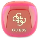 Wireless TWS in-ear headphones Guess GUTWSJ144ESF + docking station Iridescent 4G Printed Logo fuchsia