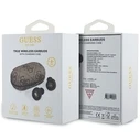Wireless TWS in-ear headphones Guess GUTWSP4EGW + docking station ENC 4G Metal brown
