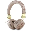 Wireless over-ear headphones Guess ENC GUBH70EPOSMW Peony Script Round Shape brown